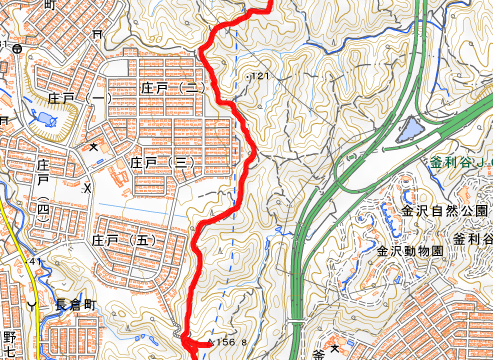 多摩三浦丘陵 ルートマップ