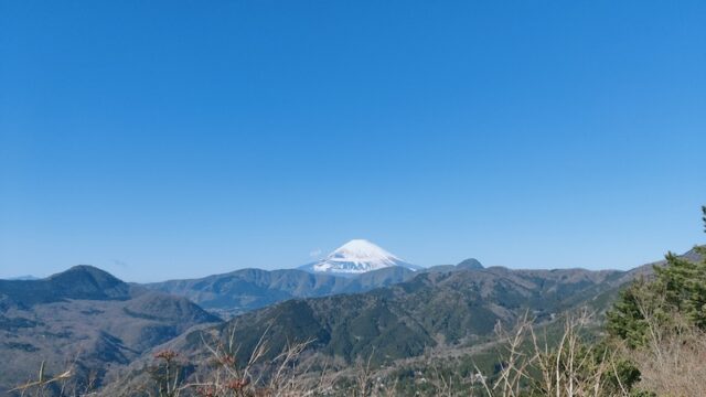 金時山と富士山