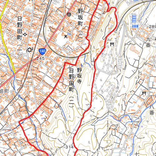 羊山ルートマップ